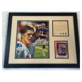 Drew Bledsoe Autographed Football Card Custom Framed 11x14"