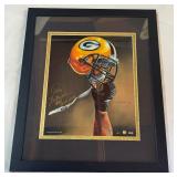 Ray Nitschke Autographed Green Bay Packers Football Photo - Custom Framed