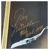 Ray Nitschke Autographed Green Bay Packers Football Photo - Custom Framed