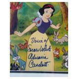 Adriana Caselotti Voice of Snow White Autographed Photo Custom Framed 11x14"