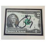 Tom Hardy Autographed $2 Bill Custom Framed 11x14"