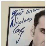 Nicolas Cage Autographed Photo Custom Framed 11x14"