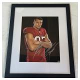 Rob Gronkowski Autographed Football Photo w/ COA Framed