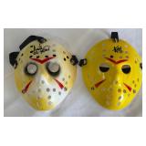 (2) Jason Signed Masks by OG Jason Ari Lehman and Additional Signature