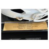 Stefon Diggs Autographed Full-Sizes Minnesota Vikings Replica Football Helmet in Custom Case w/ COA