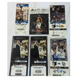 (6) Minnesota Timberwolved Ticket Stubs w/ Autographs - #2