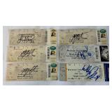 (6) Minnesota Timberwolved Ticket Stubs w/ Autographs - #4