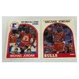 (2) Michael Jordan 1989 NBA Hoops #21 and #200 Basketball Card Lot