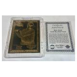 Babe Ruth 22kt Gold Limited Edition Baseball Card w/ COA