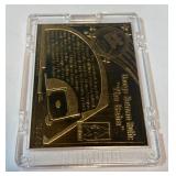 Babe Ruth 22kt Gold Limited Edition Baseball Card w/ COA