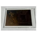 Nolan Ryan 22kt Gold Limited Edition Baseball Card w/ COA