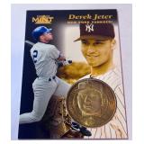 Derek Jeter 1997 Pinnacle Mint Collection #16 w/ Limited Edition Coin