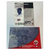 Torii Hunter 2 Card Lot - Game-Worn Jersey Relic and /100 - Minnesota Twins Baseball Cards