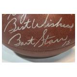 Bart Starr Autographed Wilson NFL Football - Green Bay Packers HOF Legend