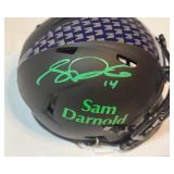 Sam Darnold Autographed Mini Helmet w/ COA - Seattle Seahawks Football