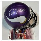 Adam Thielen Autographed Mini Helmet w/ JSA COA - Minnesota Vikings Football