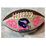 Korey Stringer, John Gerak, and Todd Steussie Autographed Mini Football - Minnesota Vikings
