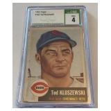 1953 Topps Ted Kluszewski #162 CSG Graded 4 VG-EX Slab Vintage Baseball Card