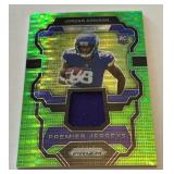 Jordan Addison RC Relic 2023 Prizm Green #PJ-JA Premier Jerseys Rookie Minnesota Vikngs Football Card