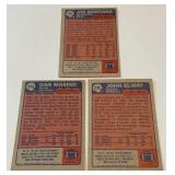 1985 Topps 3 Superstar QB Football Cards - Marino 2nd Year, Elway 2nd year, Montana