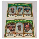 1972 Topps NL HR and RBI Leaders #87 and #89 - Aaron, Stargell