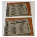 1972 Topps NL HR and RBI Leaders #87 and #89 - Aaron, Stargell