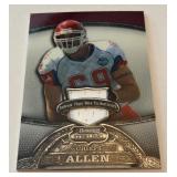 Chris Allen Payer-Worn Pro Bowl Jersey /389 2008 Bowman Sterling #96 Numbered 377/389 Football Card