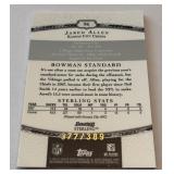 Chris Allen Payer-Worn Pro Bowl Jersey /389 2008 Bowman Sterling #96 Numbered 377/389 Football Card