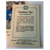 (5) Roger Staubach 1979 Dalas Cowboys Police Kiwanis Club Vintage Football Card