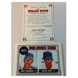 Nolan Ryan Limited Edition Cermaic "Rookie Card" w/ COA - Baseball