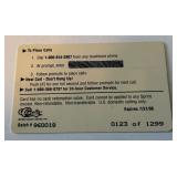 Nolan Ryan / Barry Bonds Limited Edition /1299 1995 Classig Assets Gold $25 Calling Card