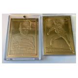 (4) Nolan Ryan Gold Cards Limited Edition 23 kt Baseball Cards