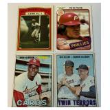 4 Card Vintage Baseball Lot - 1967 Bob Gibson and Killebrew / Allison, 1972 Clemente WS, 1980 Pete Rose Bueger King - Vintage Baseball Cards