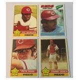 Pete Rose, Joe Morgan, Johnny Bench, 4-Card Vintage Baseball Lot 1976-77