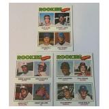 1977 Topps Baseball 3-Card Rookie Lot - Andre Dawson, Dale Murphy, Jack Clark