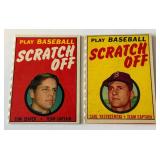 Carl Yastrzemski and Tom Seaver 2-Card 1970 Topps Scratch off Booklets Vintage Baseball Lot