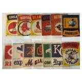 13 Vintage Fleer Baseball Team Cloth Logo Stickers