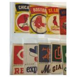 13 Vintage Fleer Baseball Team Cloth Logo Stickers