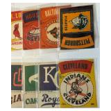 13 Vintage Fleer Baseball Team Cloth Logo Stickers