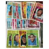 (26) 1971 Topps Football Pin Up Posters w/ Big Stars - OJ Simson, (2) Johnny Units, Dick Butkus, and More! - Vintage