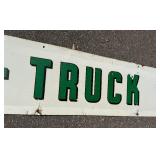 Vintage Enamel Sign w/ Embossed Lettering - "CAFÉ - TRUCK STOP" - Antique Collectible
