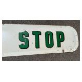 Vintage Enamel Sign w/ Embossed Lettering - "CAFÉ - TRUCK STOP" - Antique Collectible