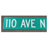 110th Avenue Collectible Street Sign