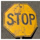 Vintage Yellow Stop SignFrom 1920