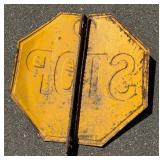 Vintage Yellow Stop SignFrom 1920