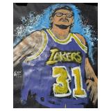 Los Angeles Lakers Michael Ostaski LIVE GAME PAINTED 11/27/2009 - Large Basketball Mural