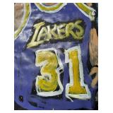 Los Angeles Lakers Michael Ostaski LIVE GAME PAINTED 11/27/2009 - Large Basketball Mural
