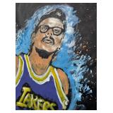 Los Angeles Lakers Michael Ostaski LIVE GAME PAINTED 11/27/2009 - Large Basketball Mural
