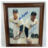 Sandy Koufax and Don Drysdale Autographed w/ PSA DNA Full Letter of Authentication Framed 8x10" Baseball Photo - Los Angeles Dodgers