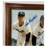 Sandy Koufax and Don Drysdale Autographed w/ PSA DNA Full Letter of Authentication Framed 8x10" Baseball Photo - Los Angeles Dodgers
